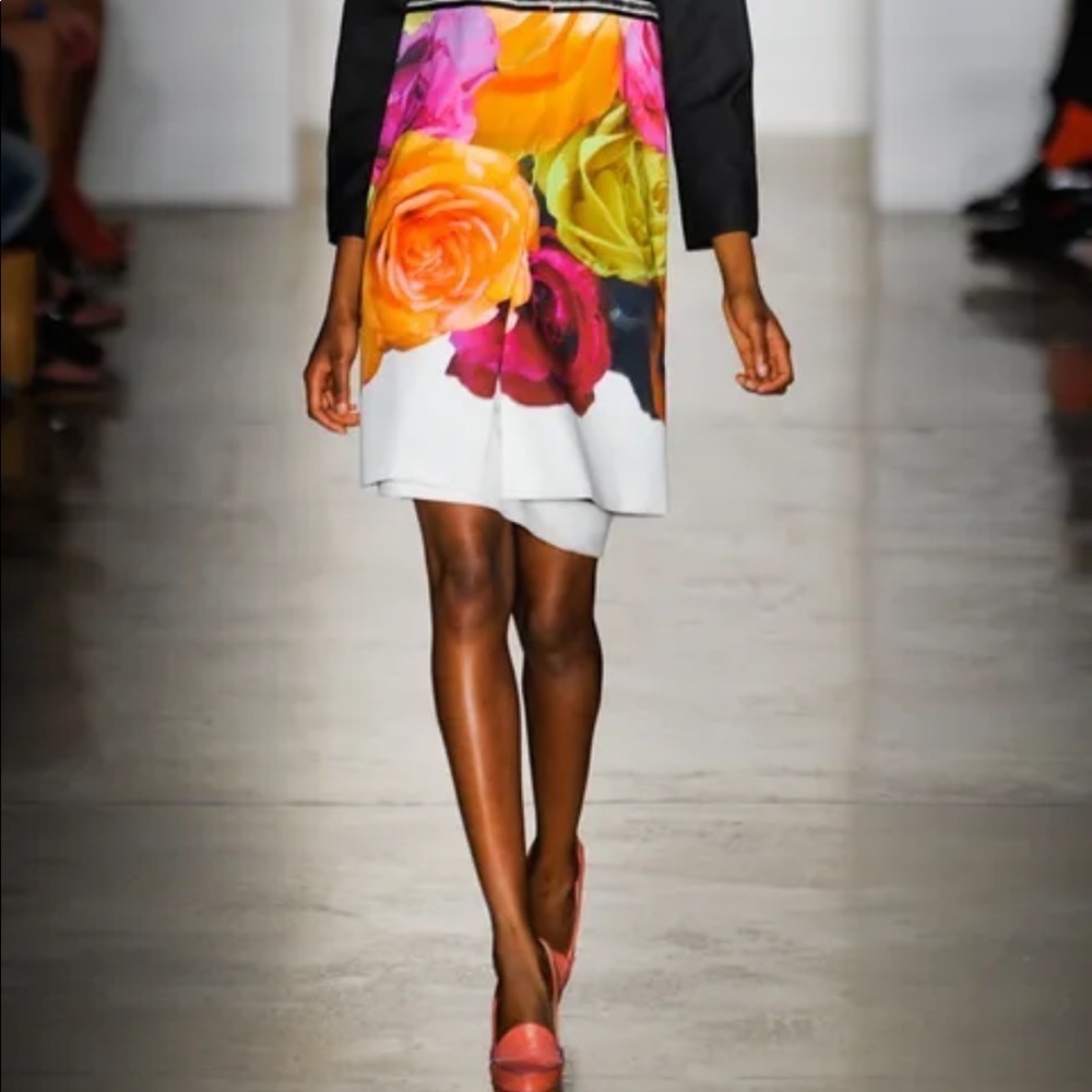 Peter Som Colorful Rose Print Spring Dress size 8